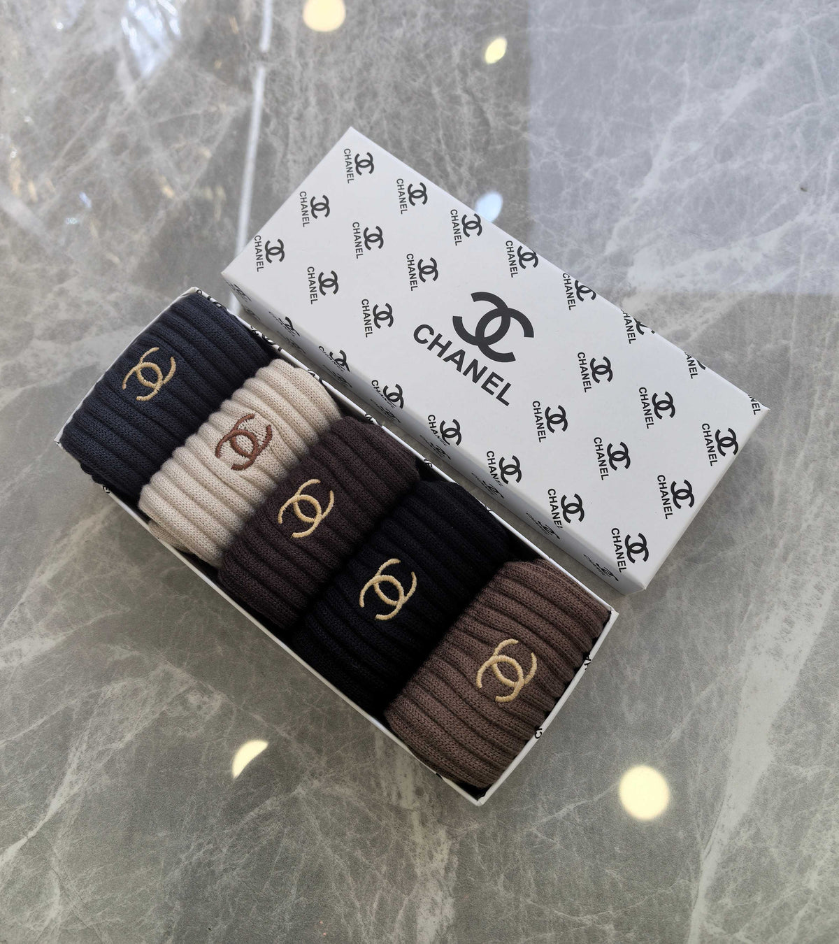 Chanel Crew Socks - 5-Pair Pack