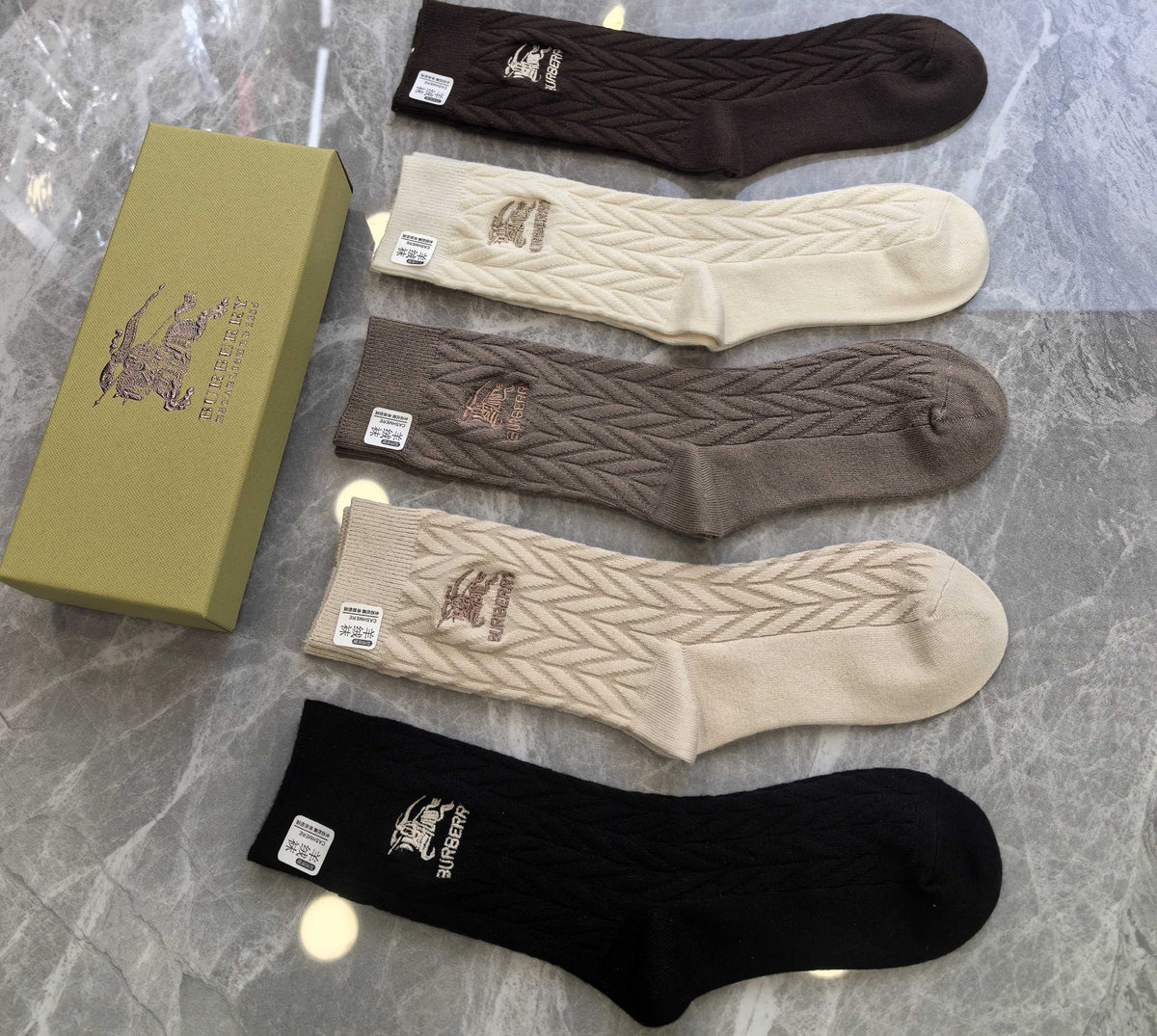 Burberry Crew Socks - 5-Pair Pack