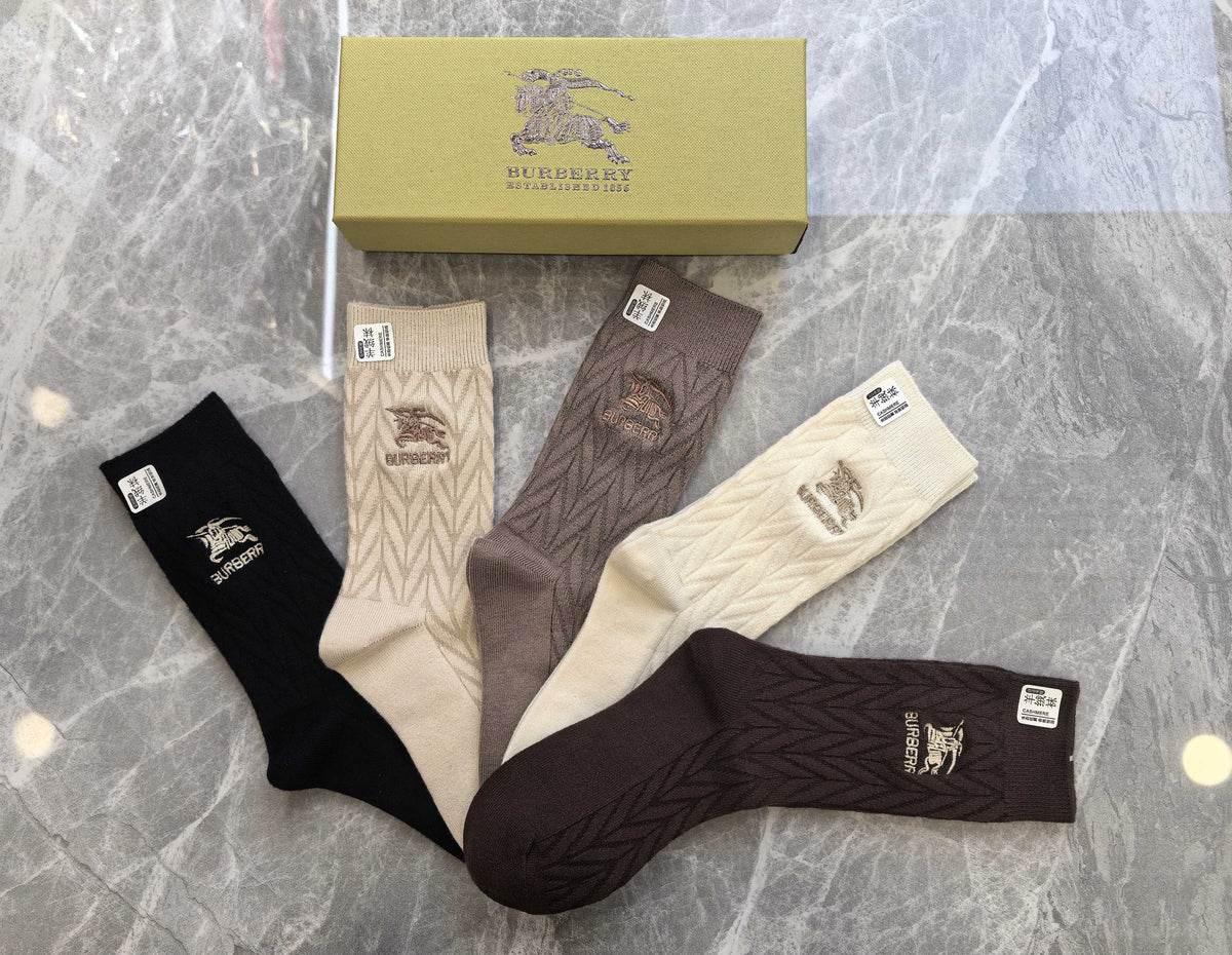 Burberry Crew Socks - 5-Pair Pack