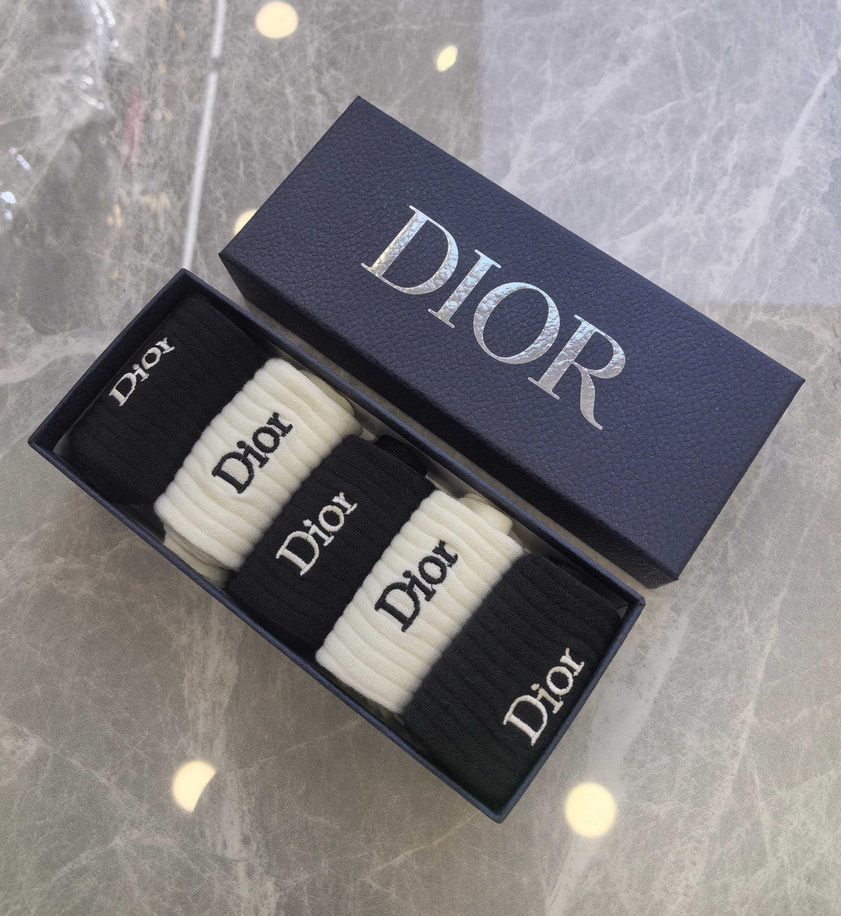 Dior Cotton Short Socks - 5-Pair Pack