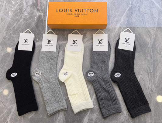 Louis Vuitton Cotton Crew Socks - 5-Pair Pack