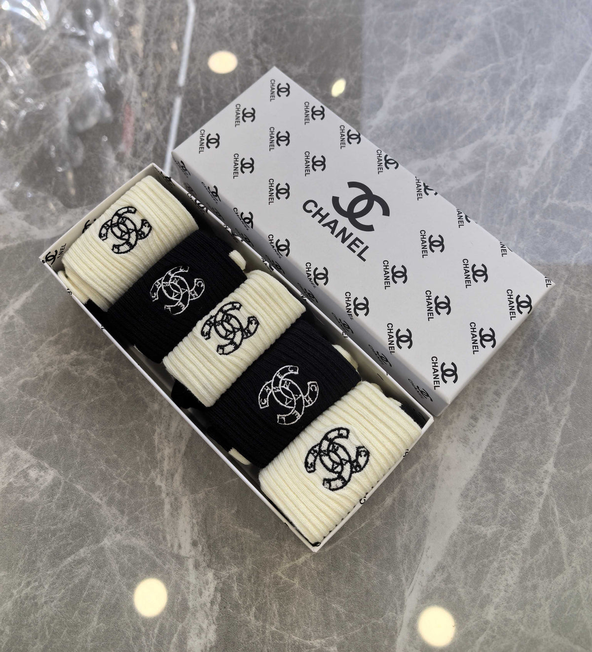Chanel Cotton Crew Socks - 5-Pair Pack