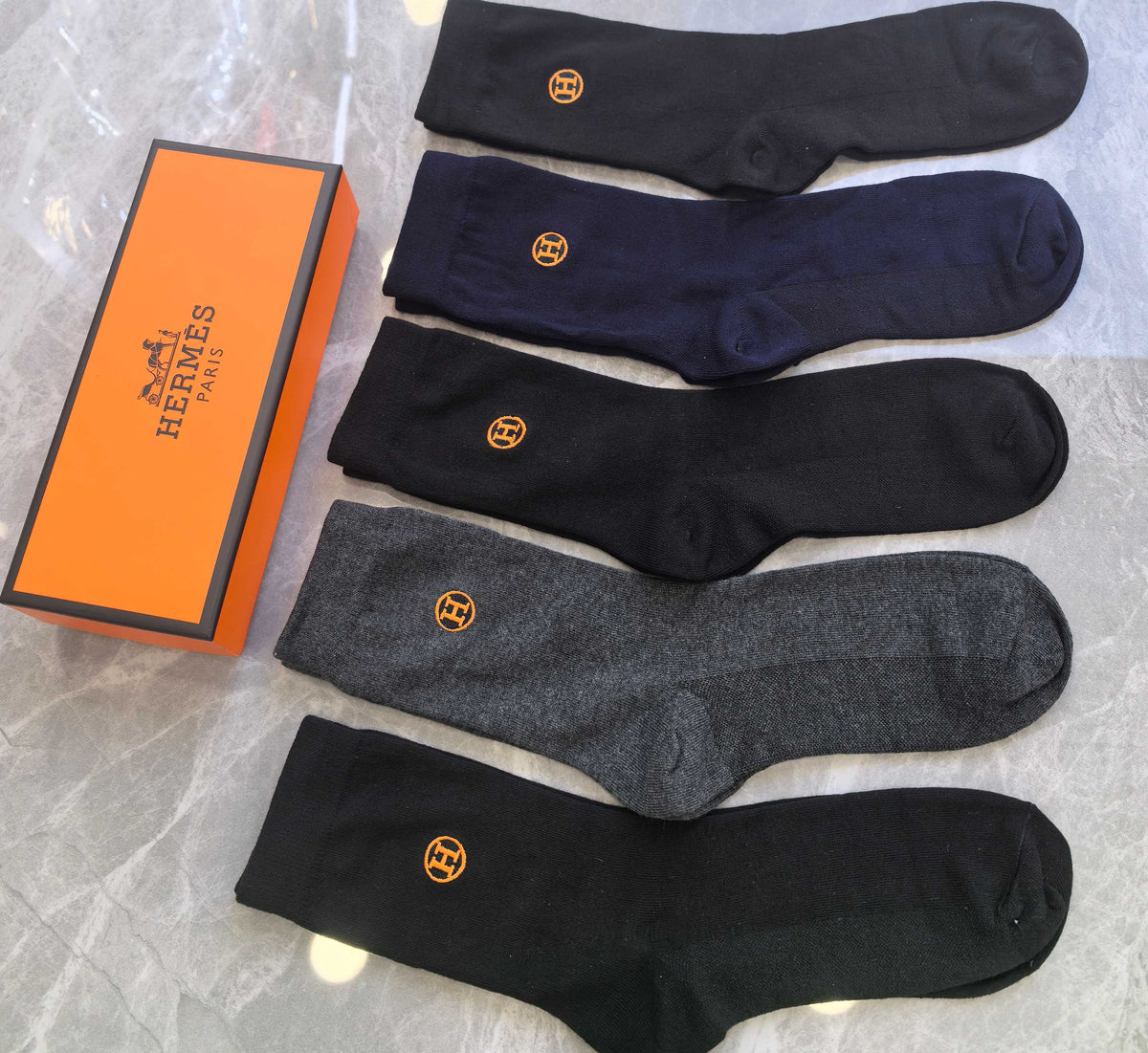 Hermes Crew Socks - 5-Pair Pack