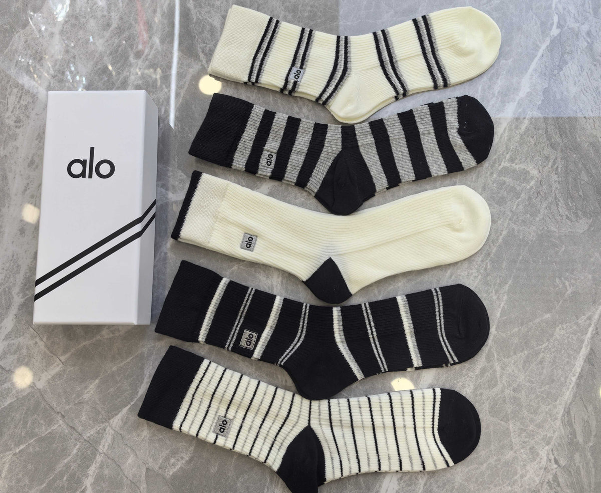Alo Cotton Crew Socks - 5-Pair Pack