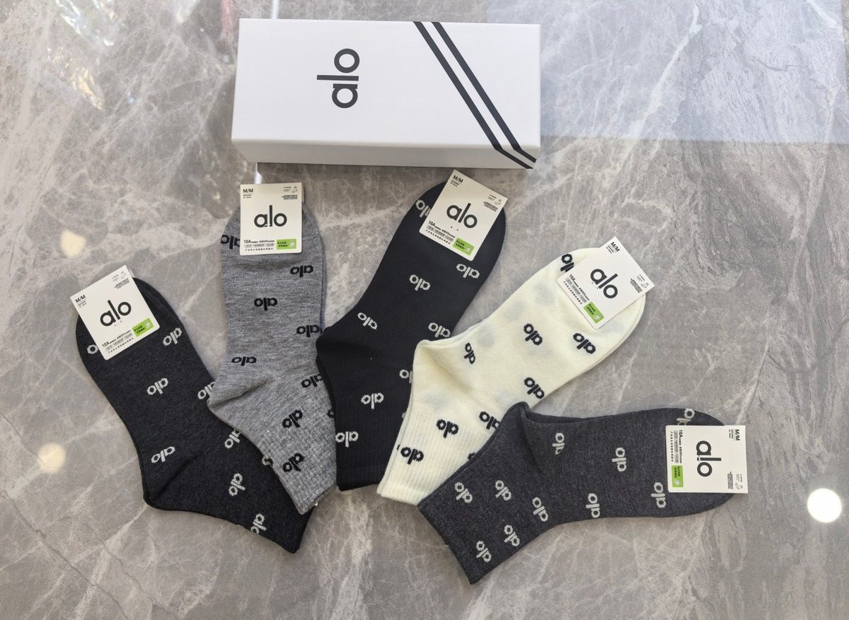 Alo Cotton Crew Socks - 5-Pair Pack