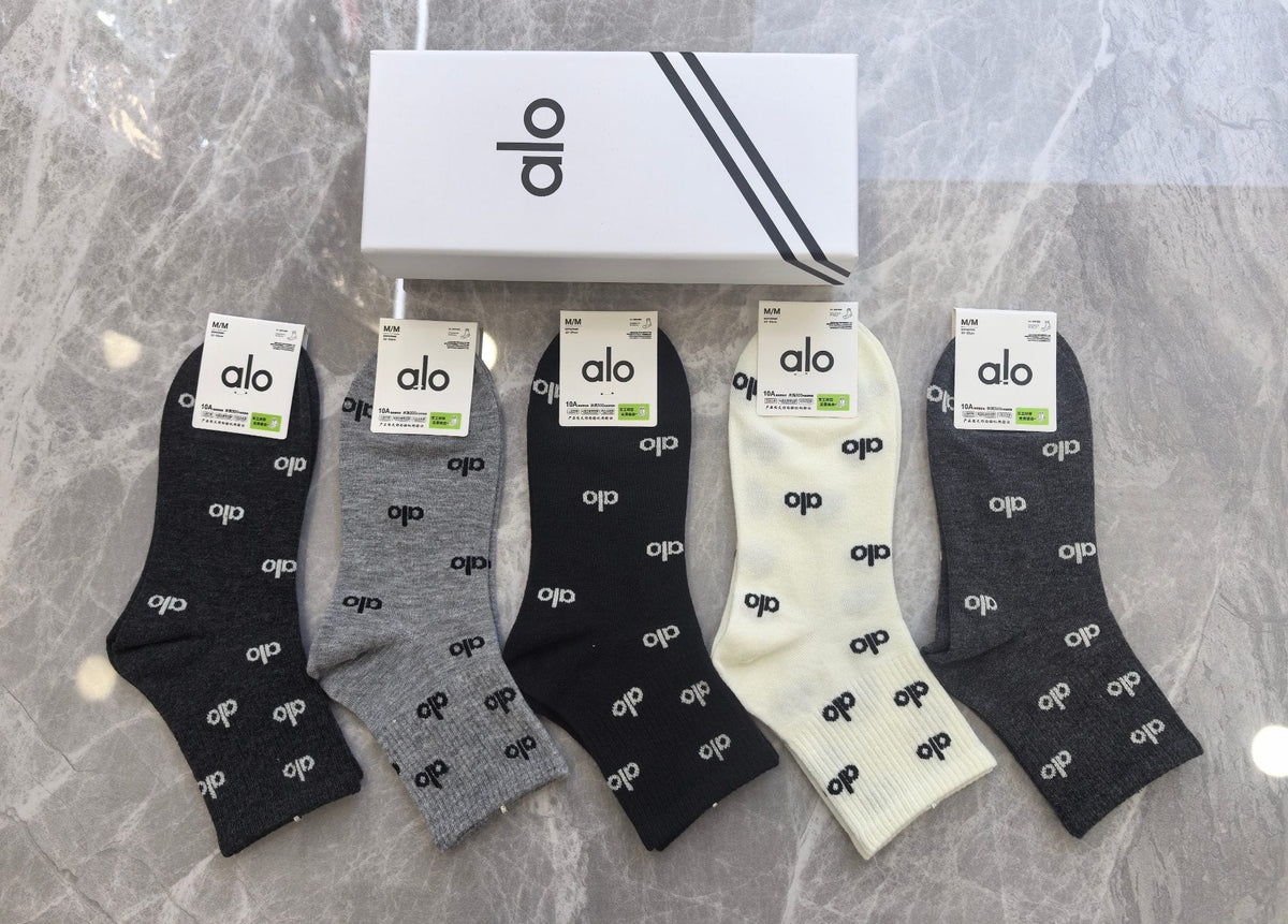 Alo Cotton Crew Socks - 5-Pair Pack