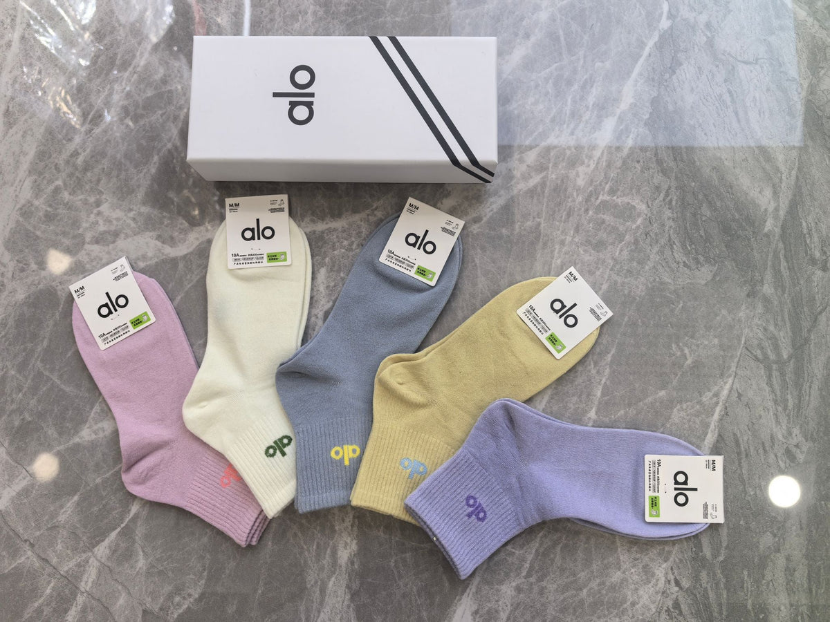 Alo Cotton Crew Socks - 5-Pair Pack