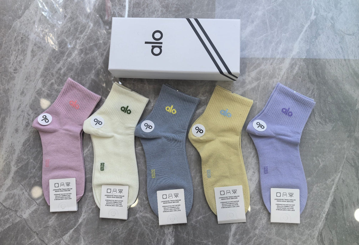 Alo Cotton Crew Socks - 5-Pair Pack