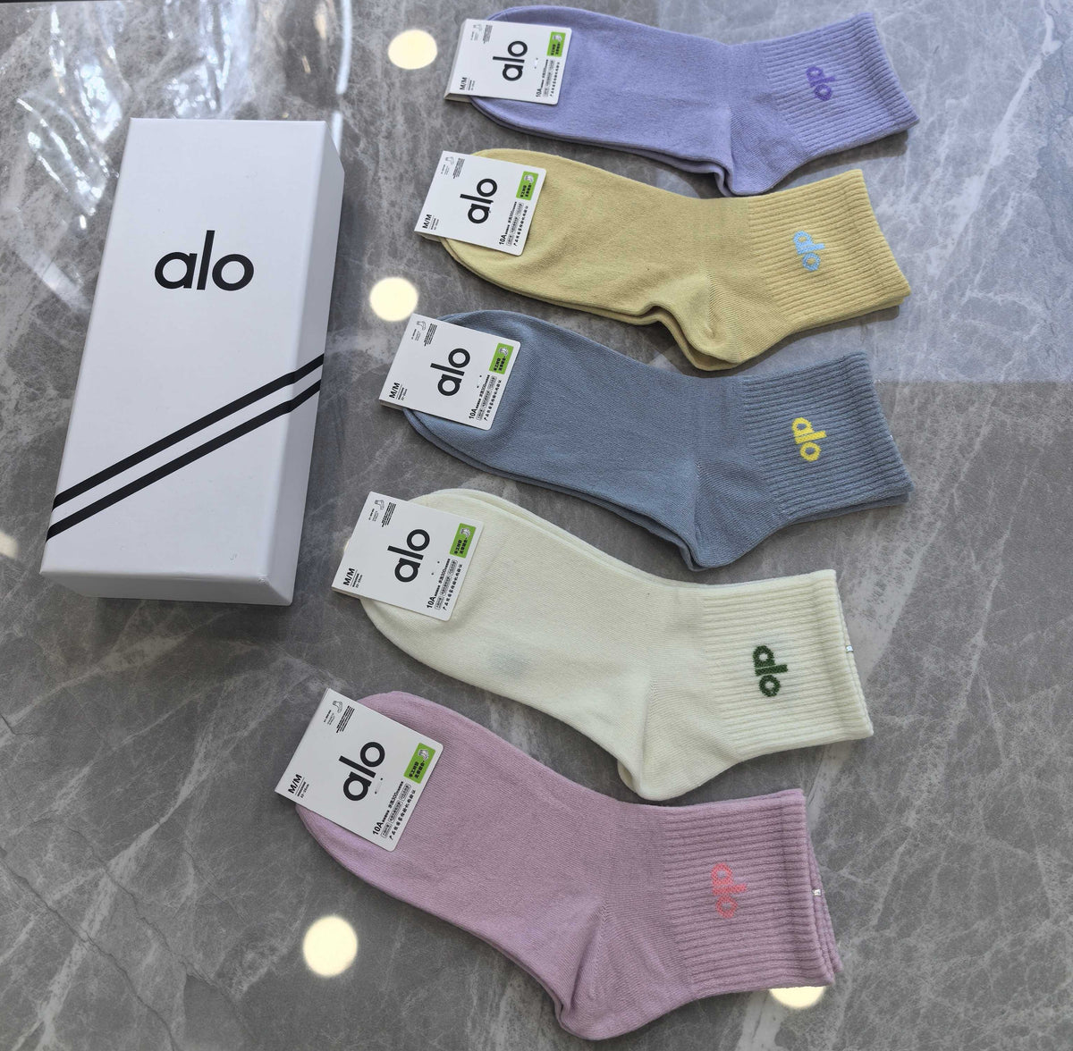 Alo Cotton Crew Socks - 5-Pair Pack