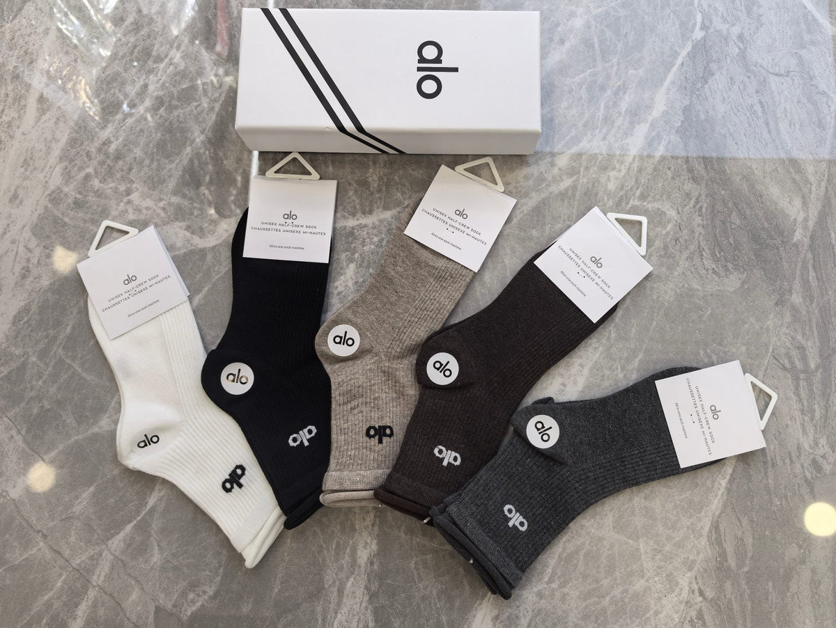Alo Cotton Crew Socks - 5-Pair Pack
