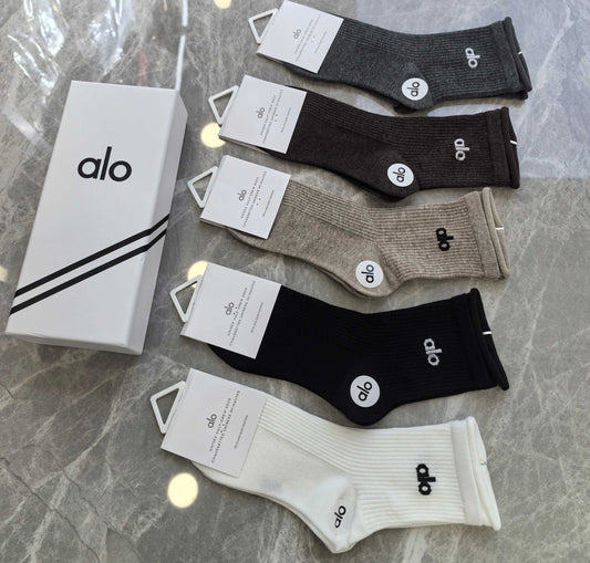 Alo Cotton Crew Socks - 5-Pair Pack