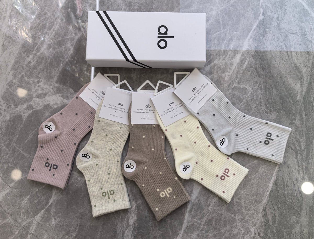 Alo Cotton Crew Socks - 5-Pair Pack