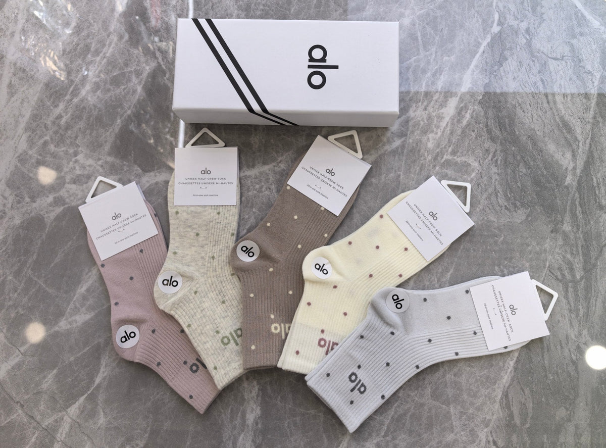 Alo Cotton Crew Socks - 5-Pair Pack