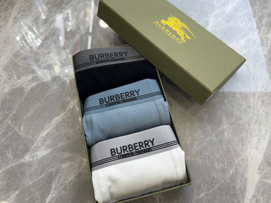 Burberry Cotton Men's Boxer Briefs - 3-Piece Box