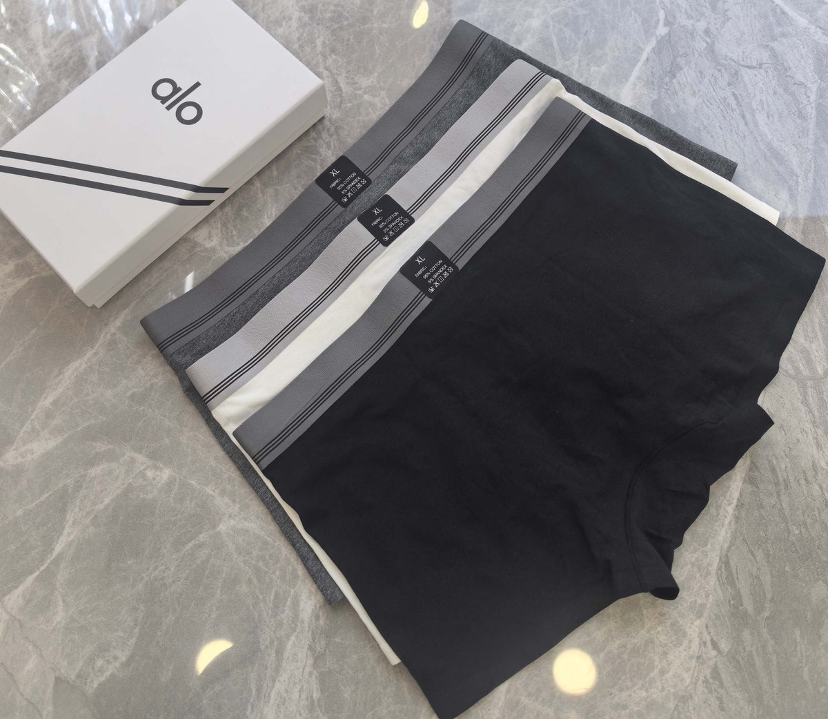 Alo Cotton Men's Boxer Briefs - 3-Piece Box
