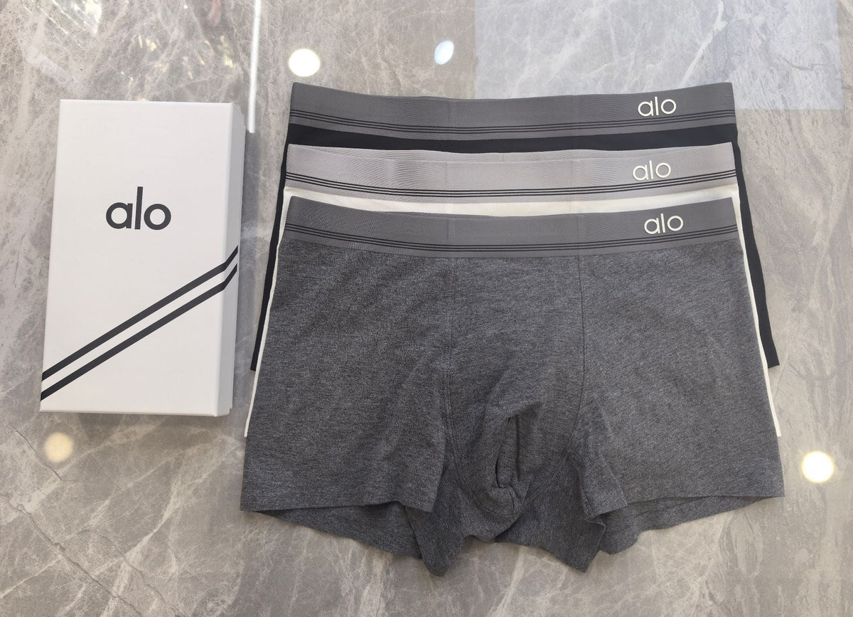 Alo Cotton Men's Boxer Briefs - 3-Piece Box