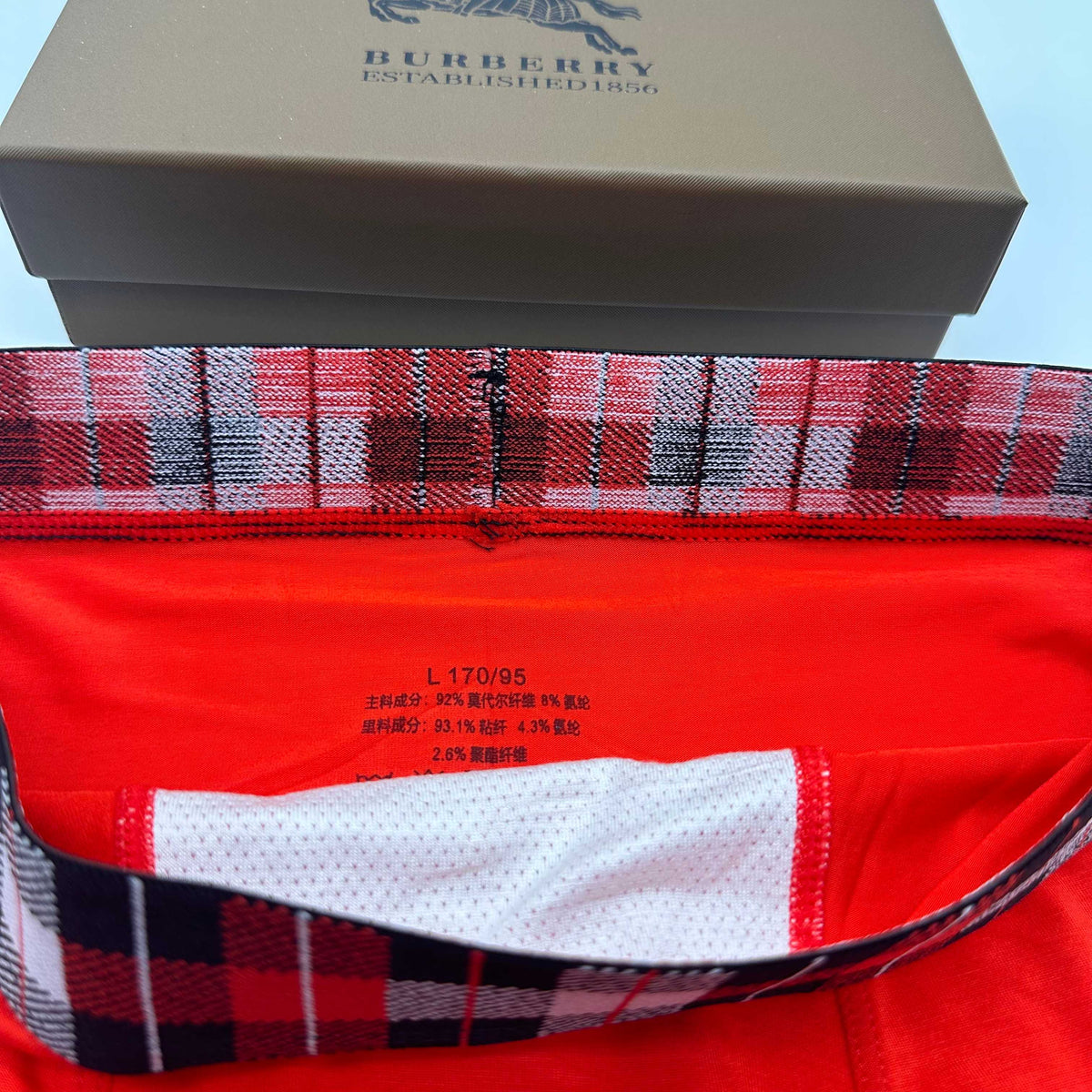 Burberry Red Men's Boxer Briefs - 3-Piece Box