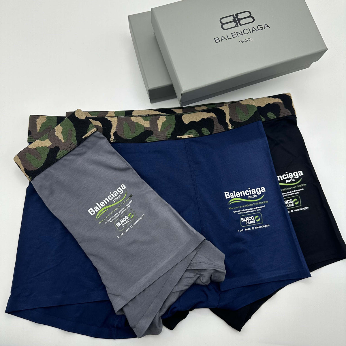Balenciaga Men's Boxer Briefs - 3-Piece Box