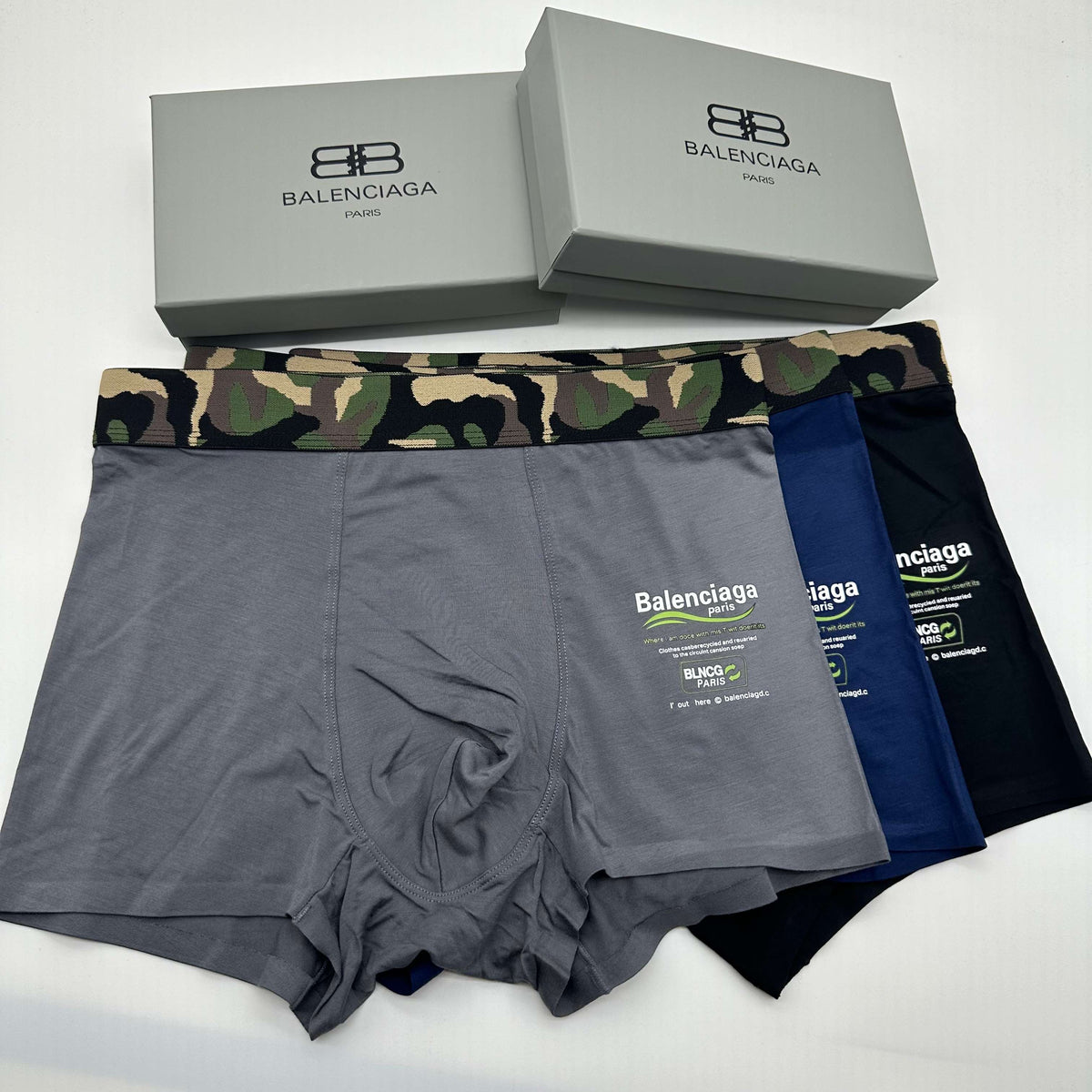 Balenciaga Men's Boxer Briefs - 3-Piece Box