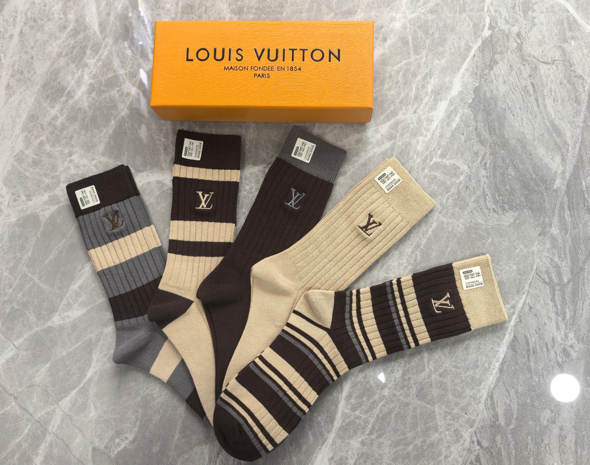 Louis Vuitton Cotton Short Socks - 5-Pair Pack