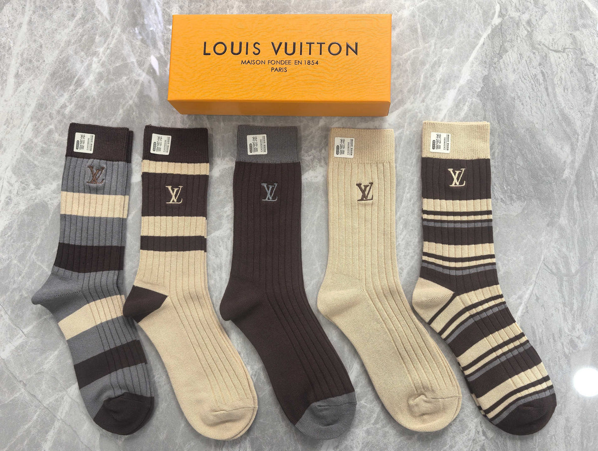 Louis Vuitton Cotton Short Socks - 5-Pair Pack