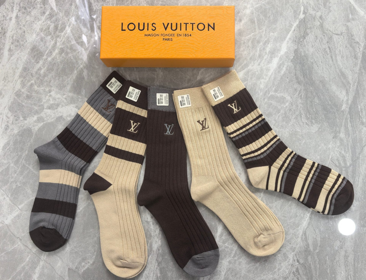Louis Vuitton Cotton Short Socks - 5-Pair Pack