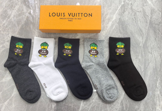 Louis Vuitton Cotton Short Socks - 5-Pair Pack