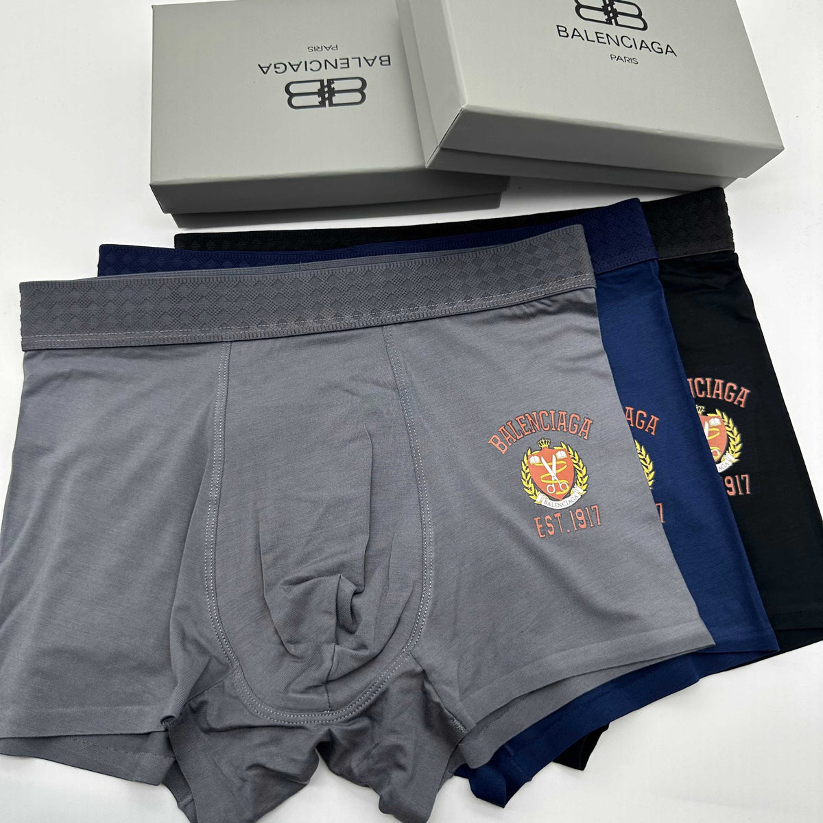 Balenciaga Modal Men's Boxer Briefs - 3-Piece Box