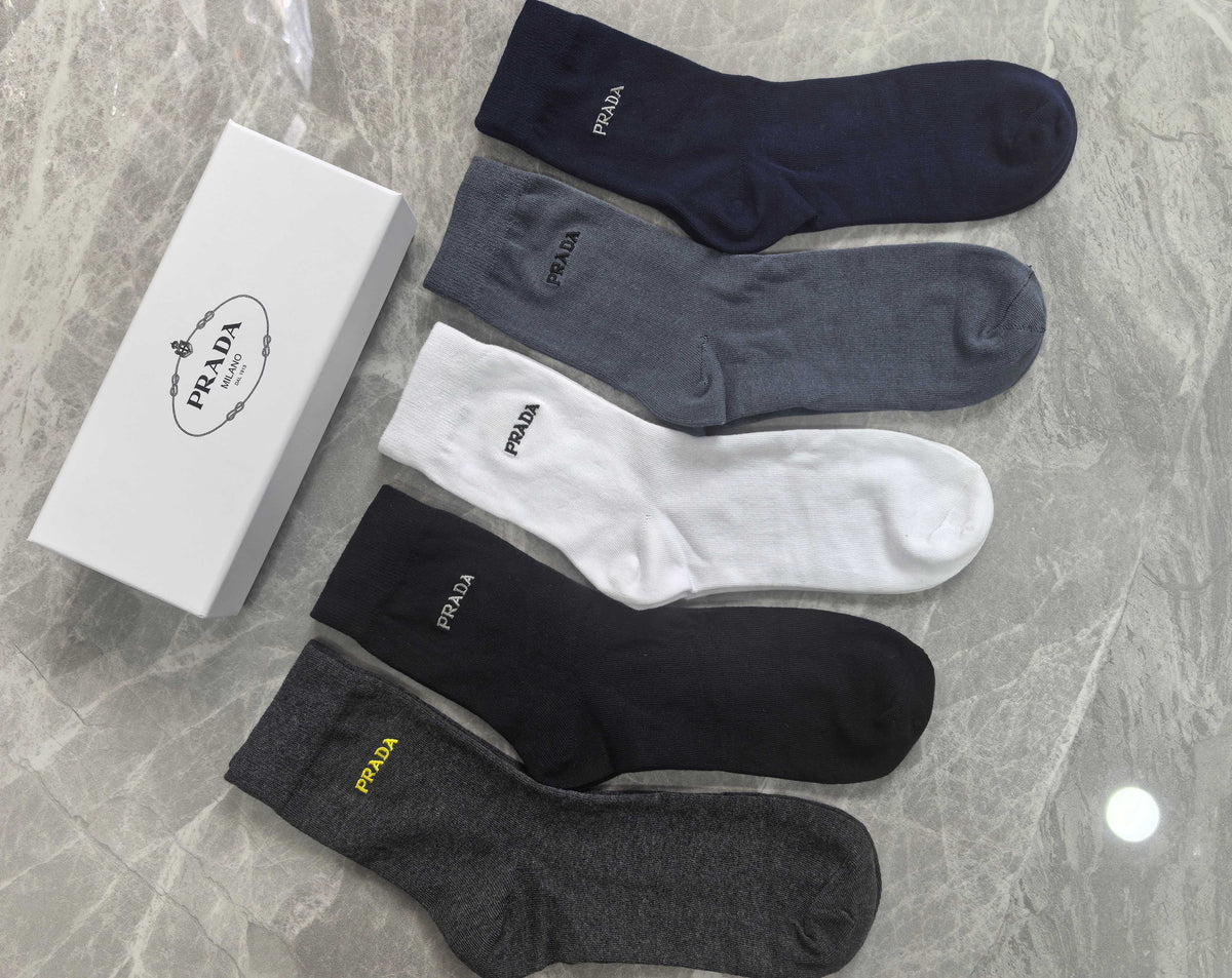 Prada Cotton Short Socks - 5-Pair Pack