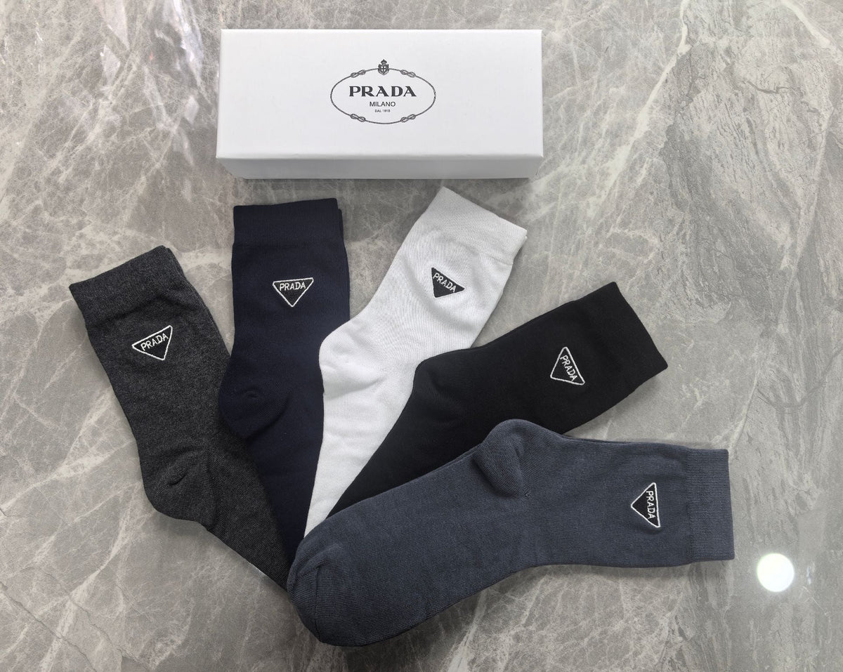 Prada Cotton Short Socks - 5-Pair Pack