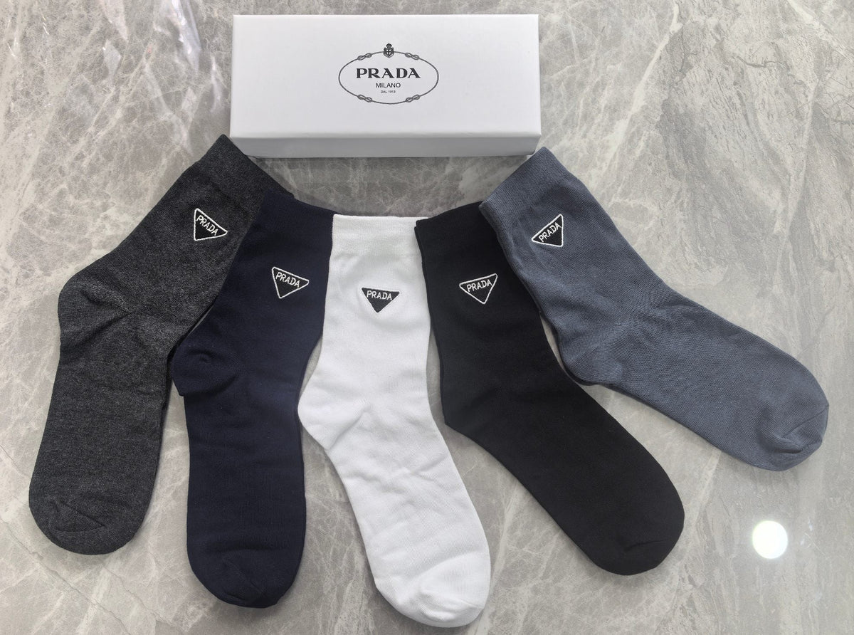 Prada Cotton Short Socks - 5-Pair Pack