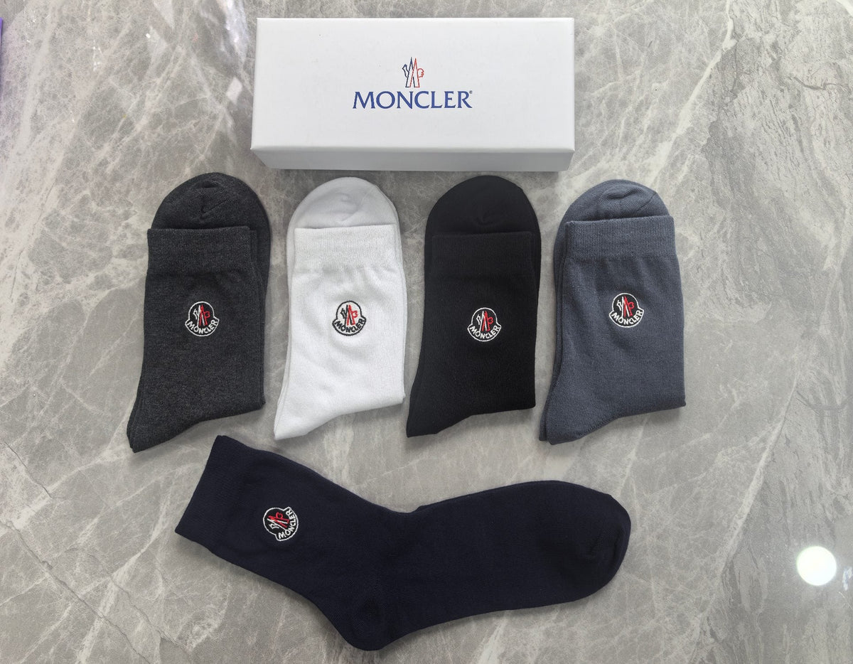 Moncler Cotton Crew Socks - 5-Pair Pack