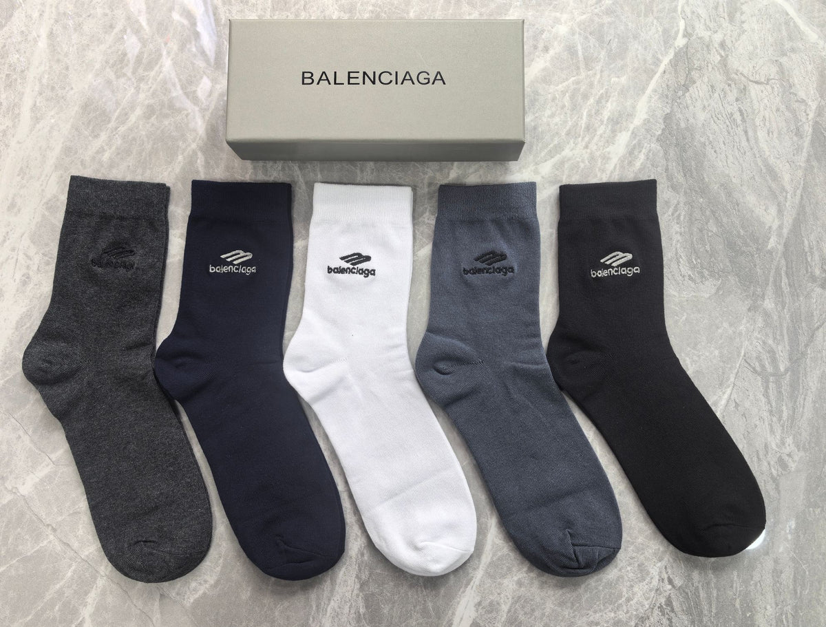 Balenciaga Cotton Short Socks - 5-Pair Pack