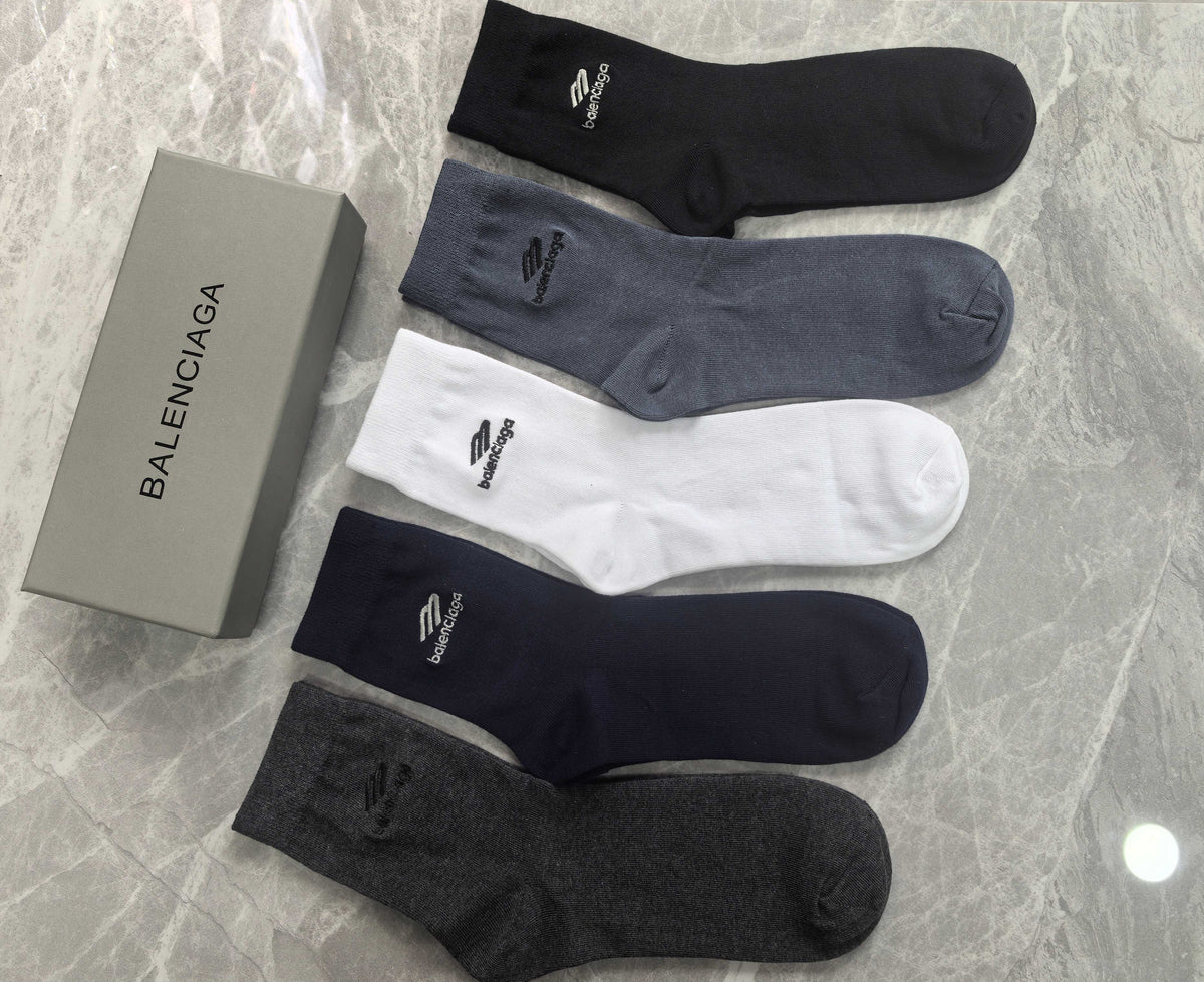 Balenciaga Cotton Short Socks - 5-Pair Pack