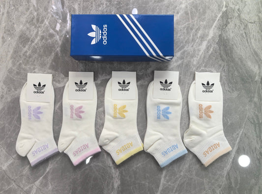 Adidas Cotton Short Socks - 5-Pair Pack