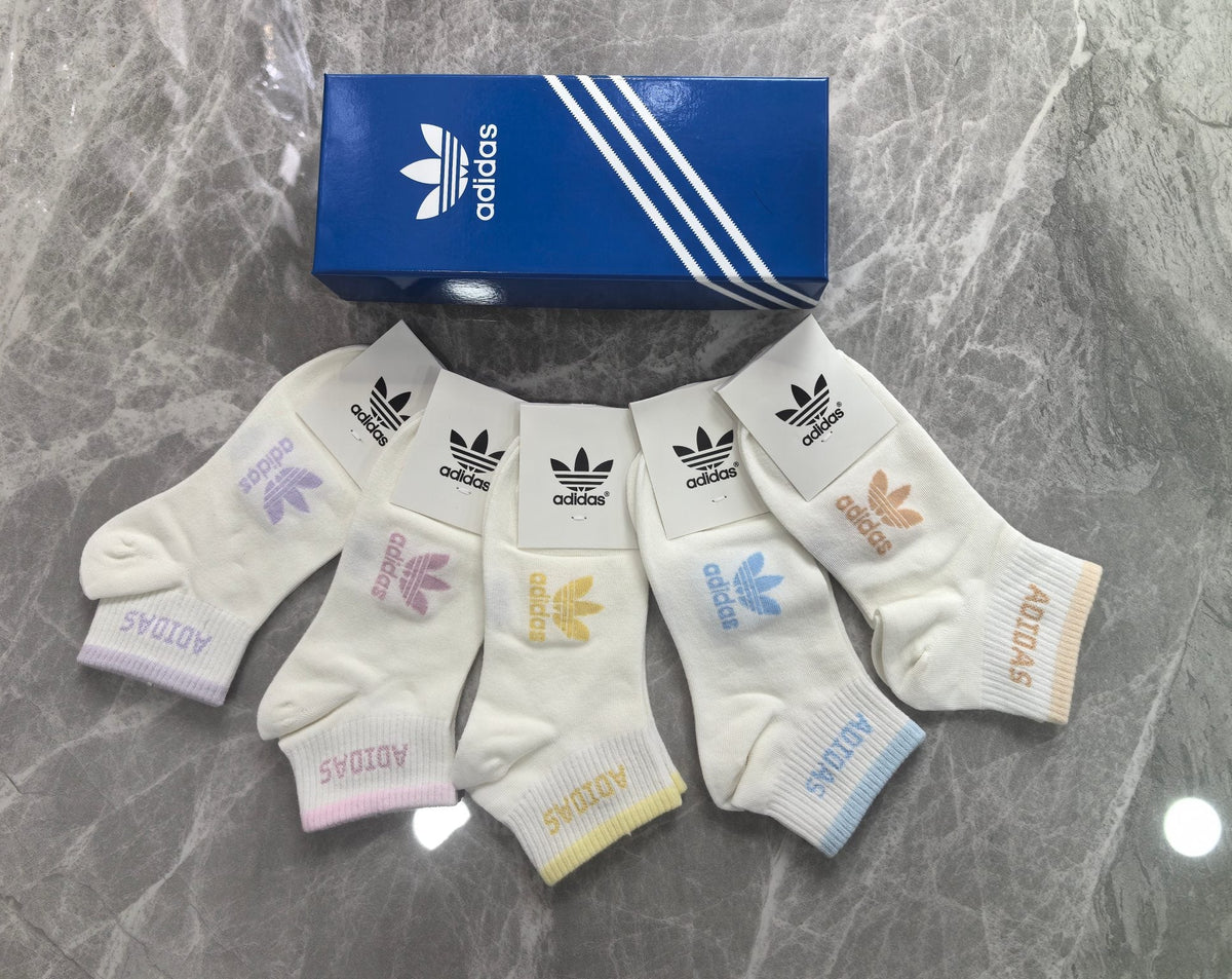 Adidas Cotton Short Socks - 5-Pair Pack