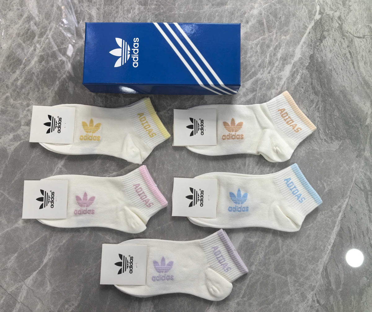 Adidas Cotton Short Socks - 5-Pair Pack