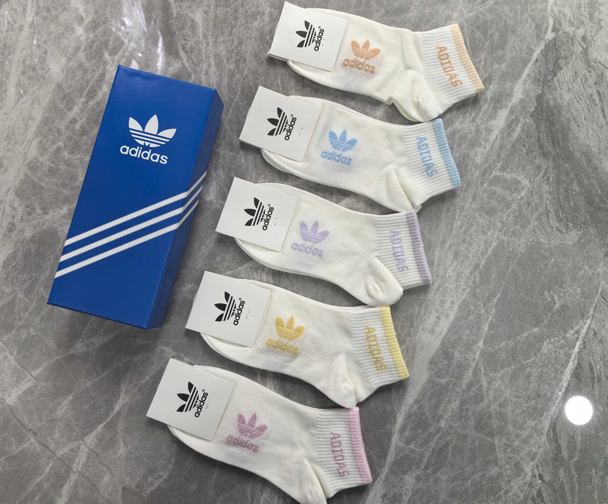 Adidas Cotton Short Socks - 5-Pair Pack