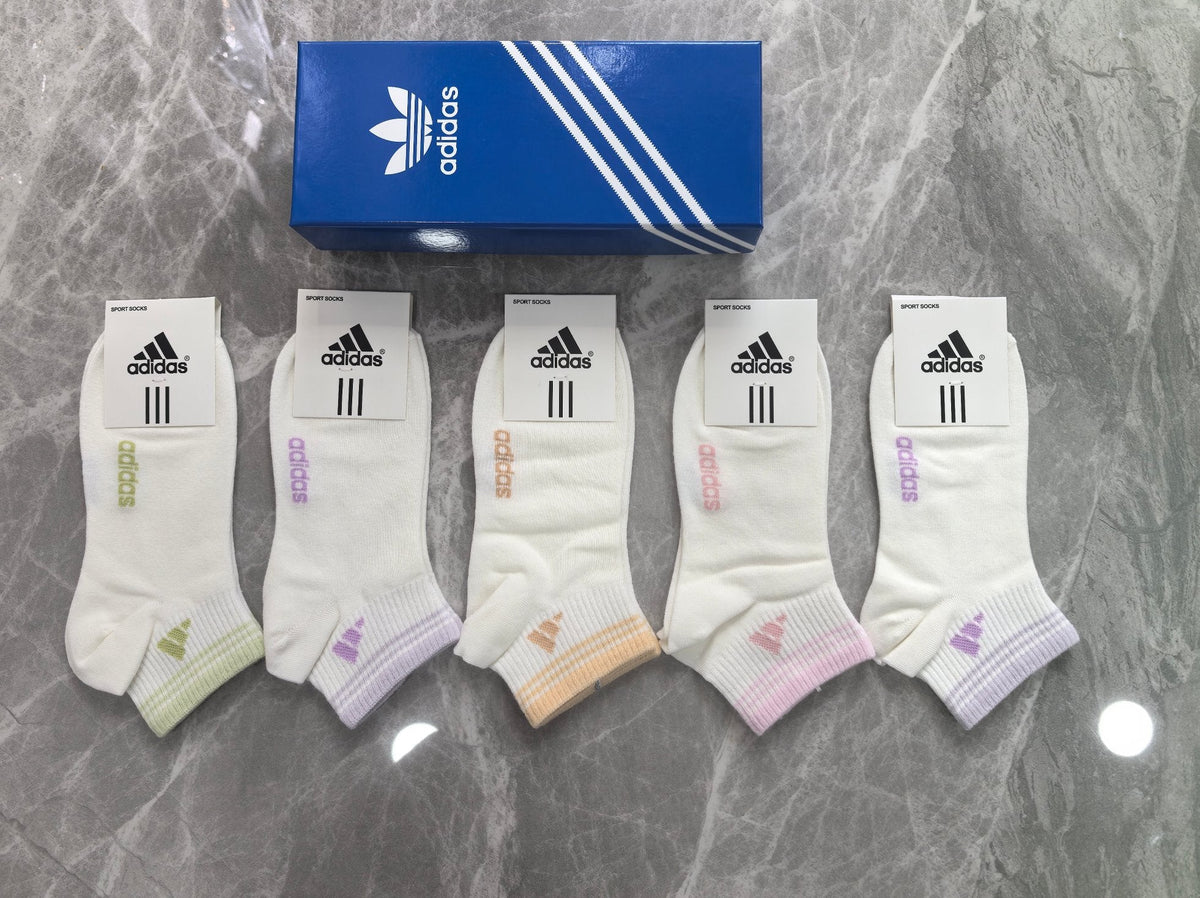 Adidas Cotton Short Socks - 5-Pair Pack