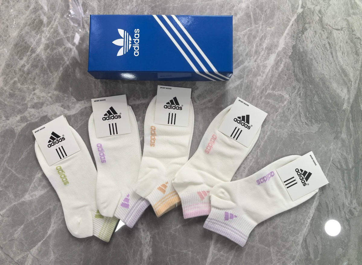 Adidas Cotton Short Socks - 5-Pair Pack