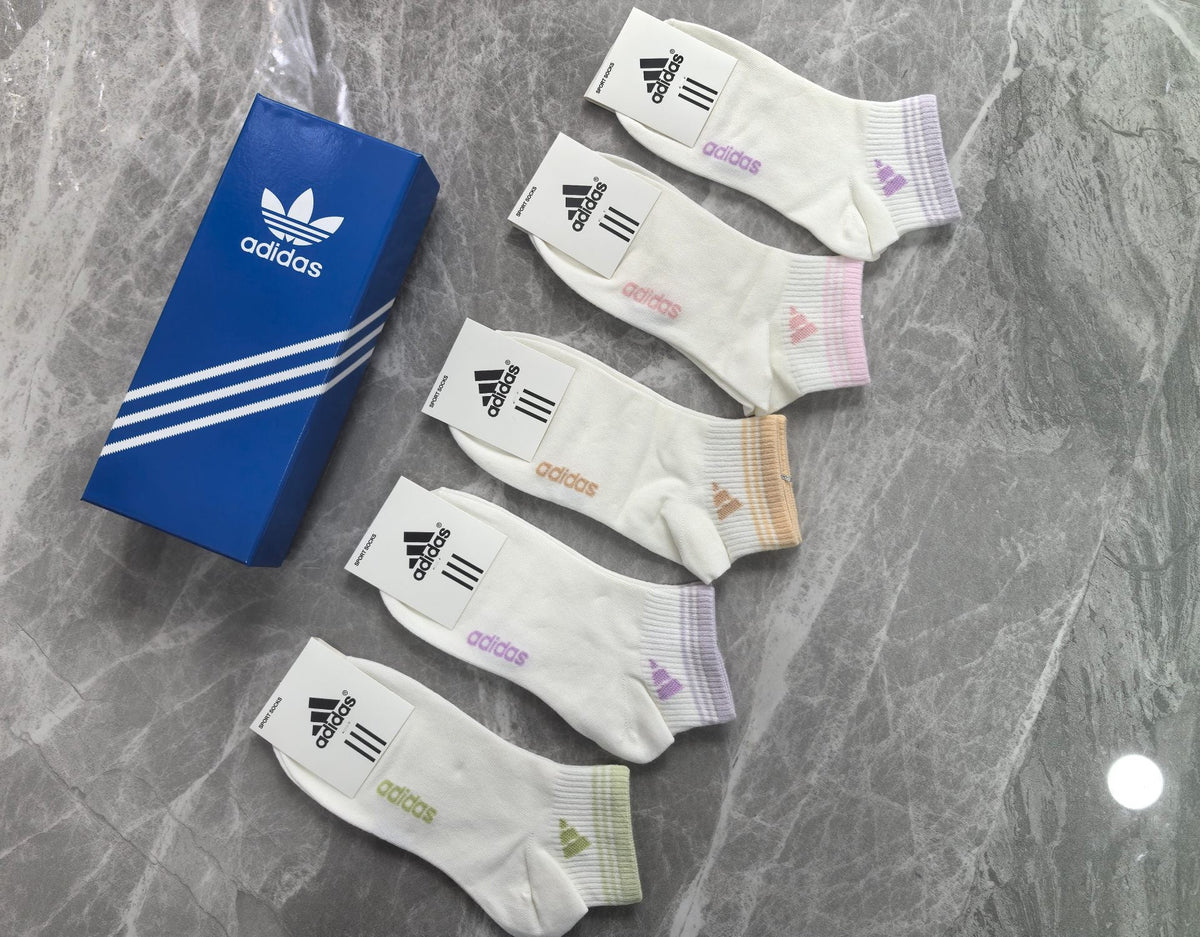 Adidas Cotton Short Socks - 5-Pair Pack