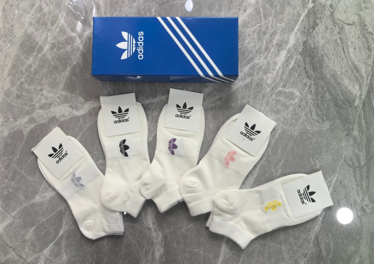 Adidas Cotton Short Socks - 5-Pair Pack
