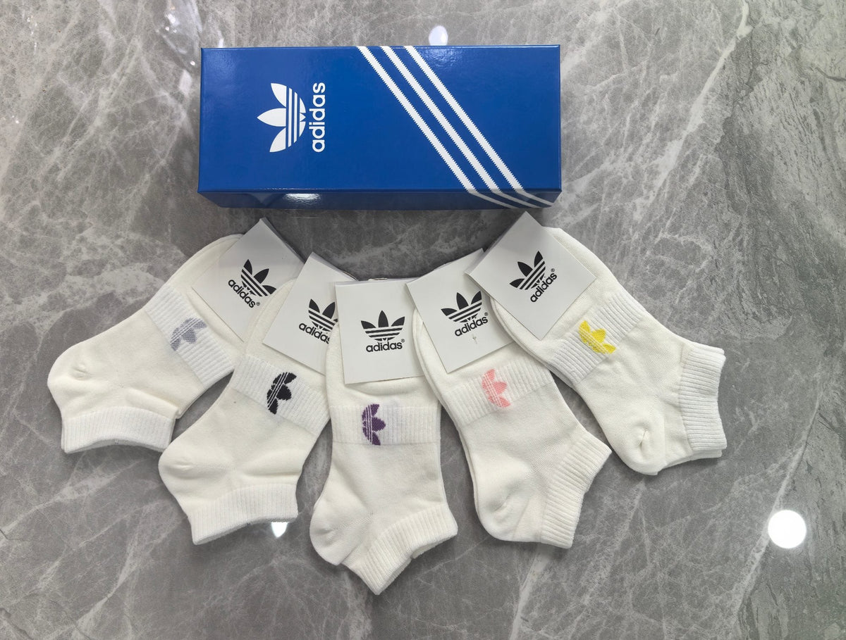 Adidas Cotton Short Socks - 5-Pair Pack