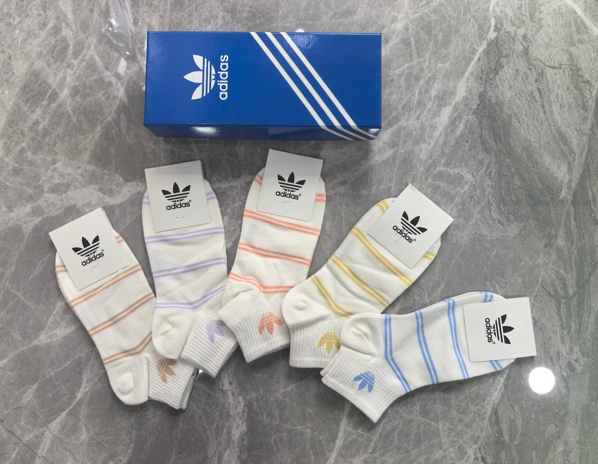 Adidas Cotton Short Socks - 5-Pair Pack