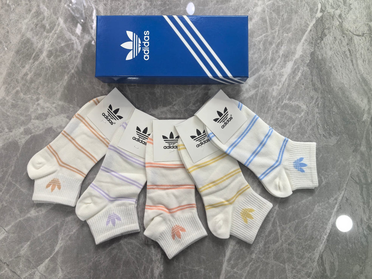 Adidas Cotton Short Socks - 5-Pair Pack