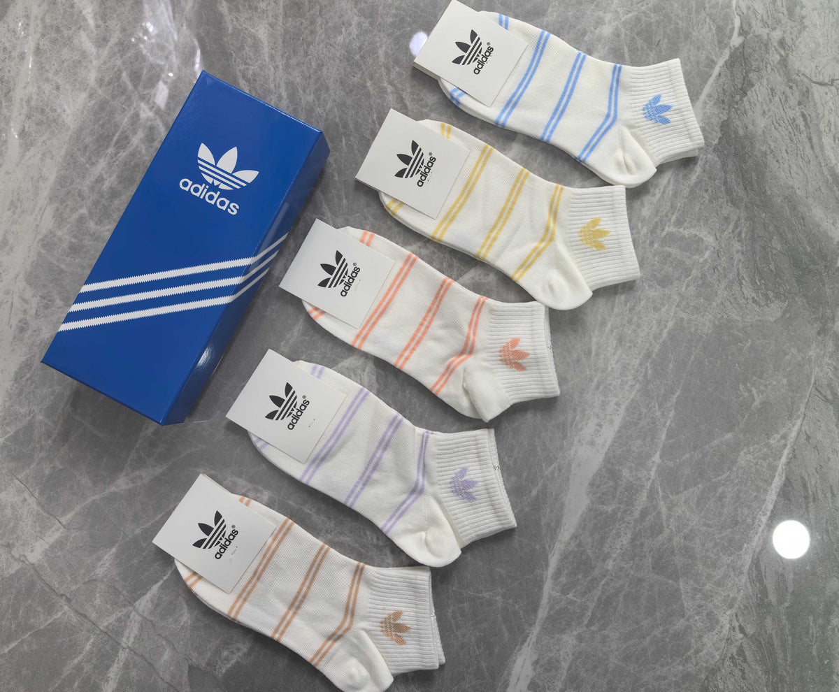 Adidas Cotton Short Socks - 5-Pair Pack