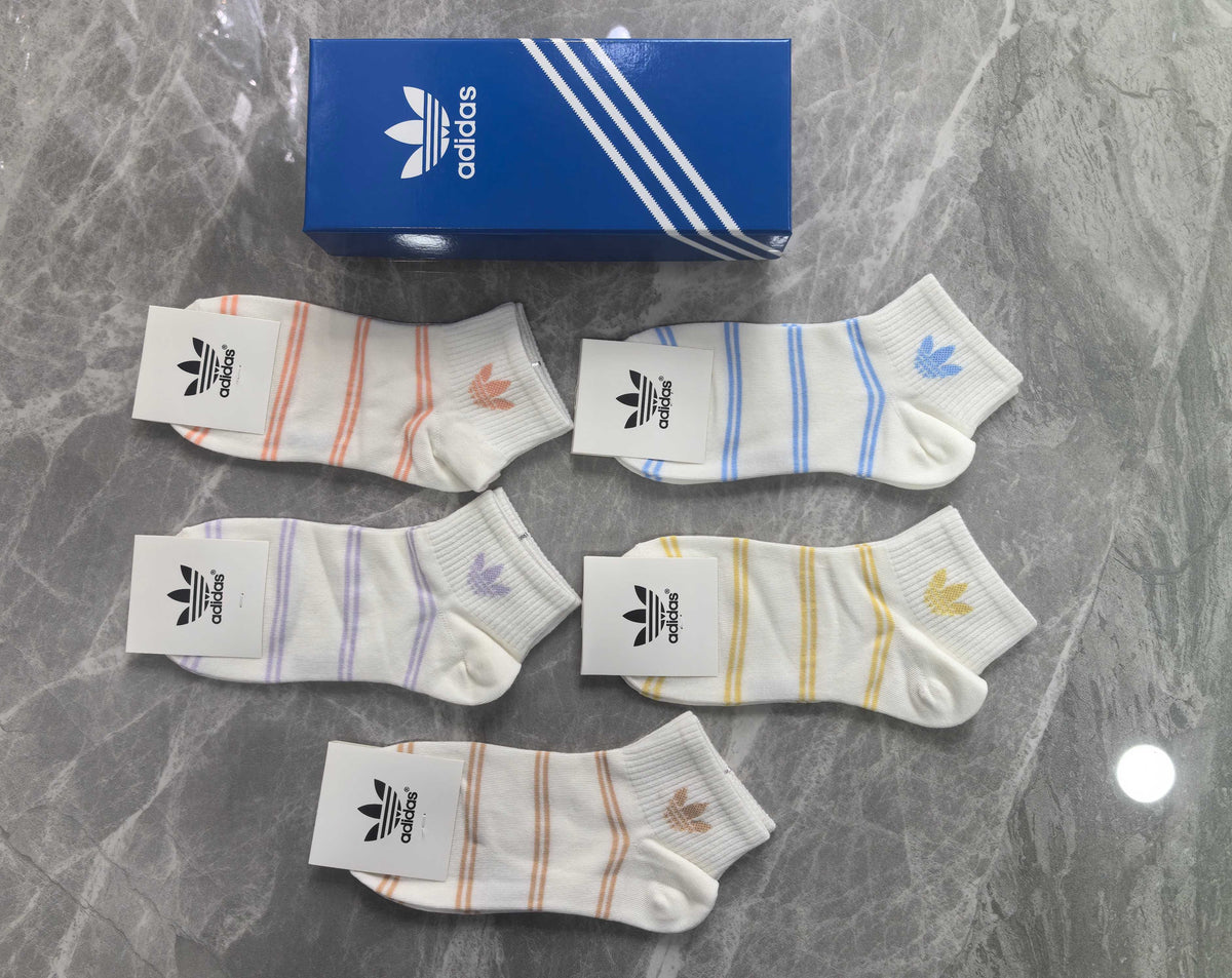 Adidas Cotton Short Socks - 5-Pair Pack