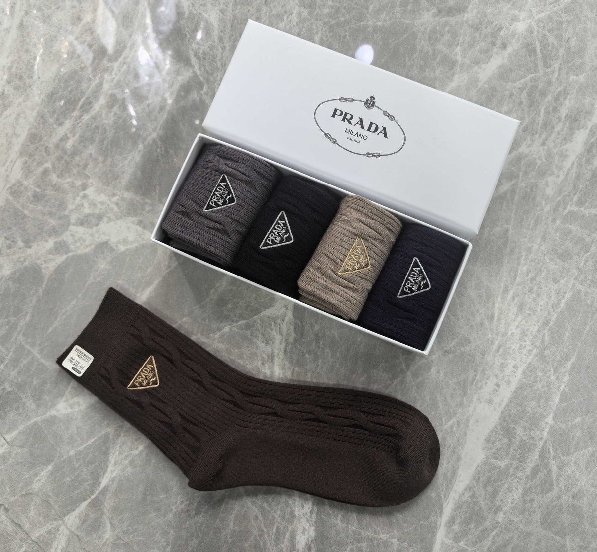 Prada Crew Socks - 5-Pair Pack