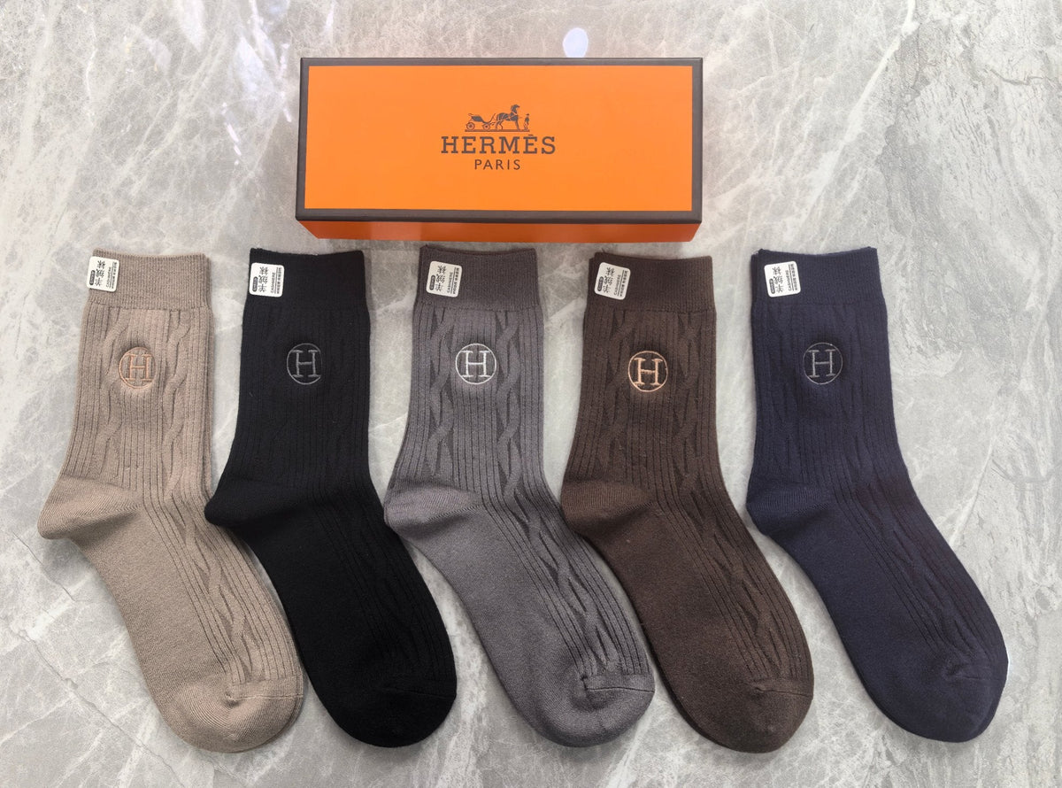 Hermes Crew Socks - 5-Pair Pack