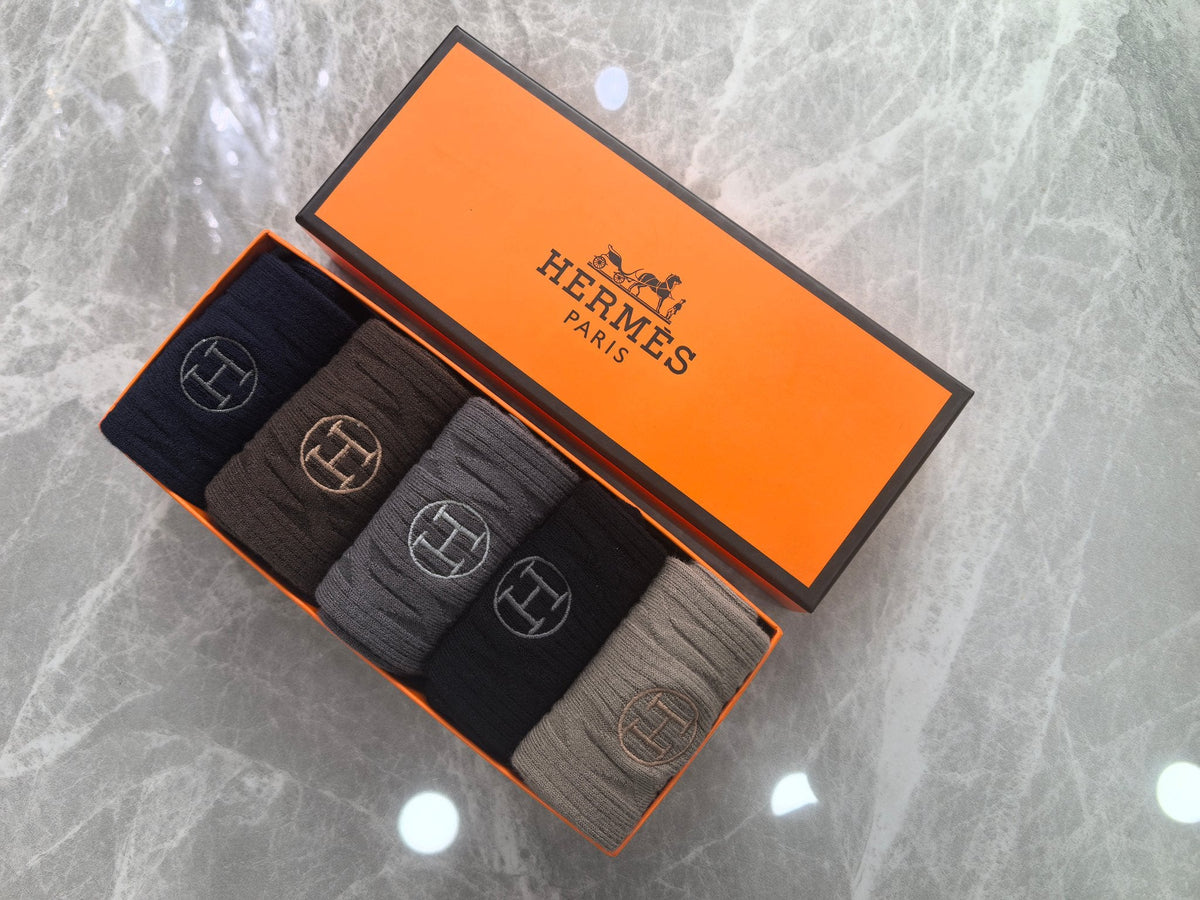 Hermes Crew Socks - 5-Pair Pack